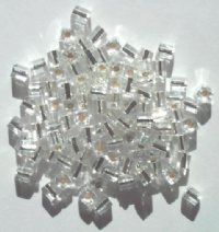 10 grams of 4x4mm Silver Lined Crystal Miyuki Cubes